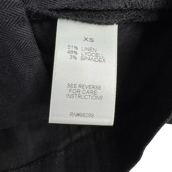 Evereve Blazer Alexa Double Breasted Menswear Black Linen Women's Size XS - Picture 5 of 9